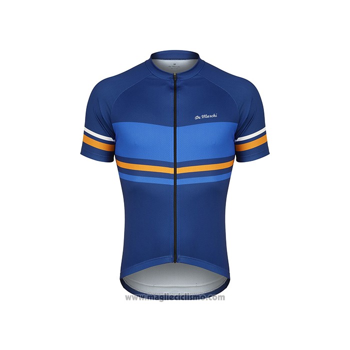2021 Abbigliamento Ciclismo De Marchi Blu Manica Corta e Salopette